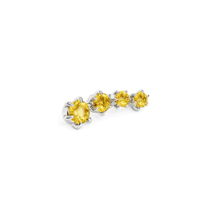 14K Gold Graduated Citrine Curved Threadless End
