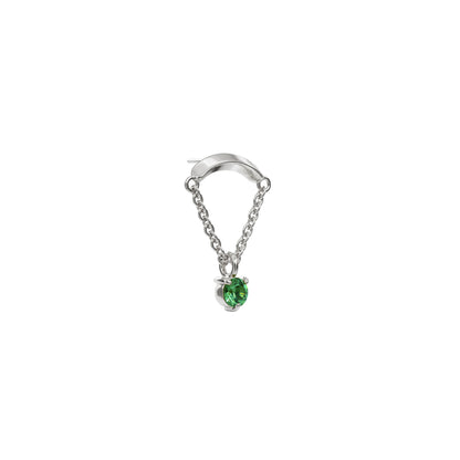 14K Gold Emerald Chain Threadless End