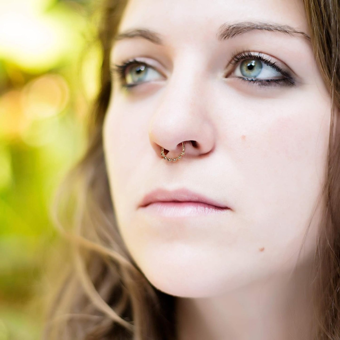 Solid Gold Petal Seamless Hoop