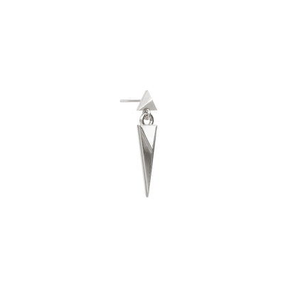 14K Gold Geometric Spike Dangle Threadless End
