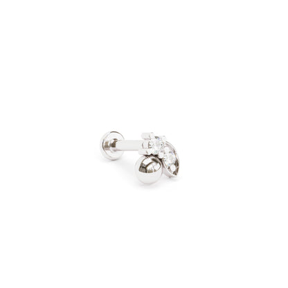 Unique 14K Gold Diamond Stud