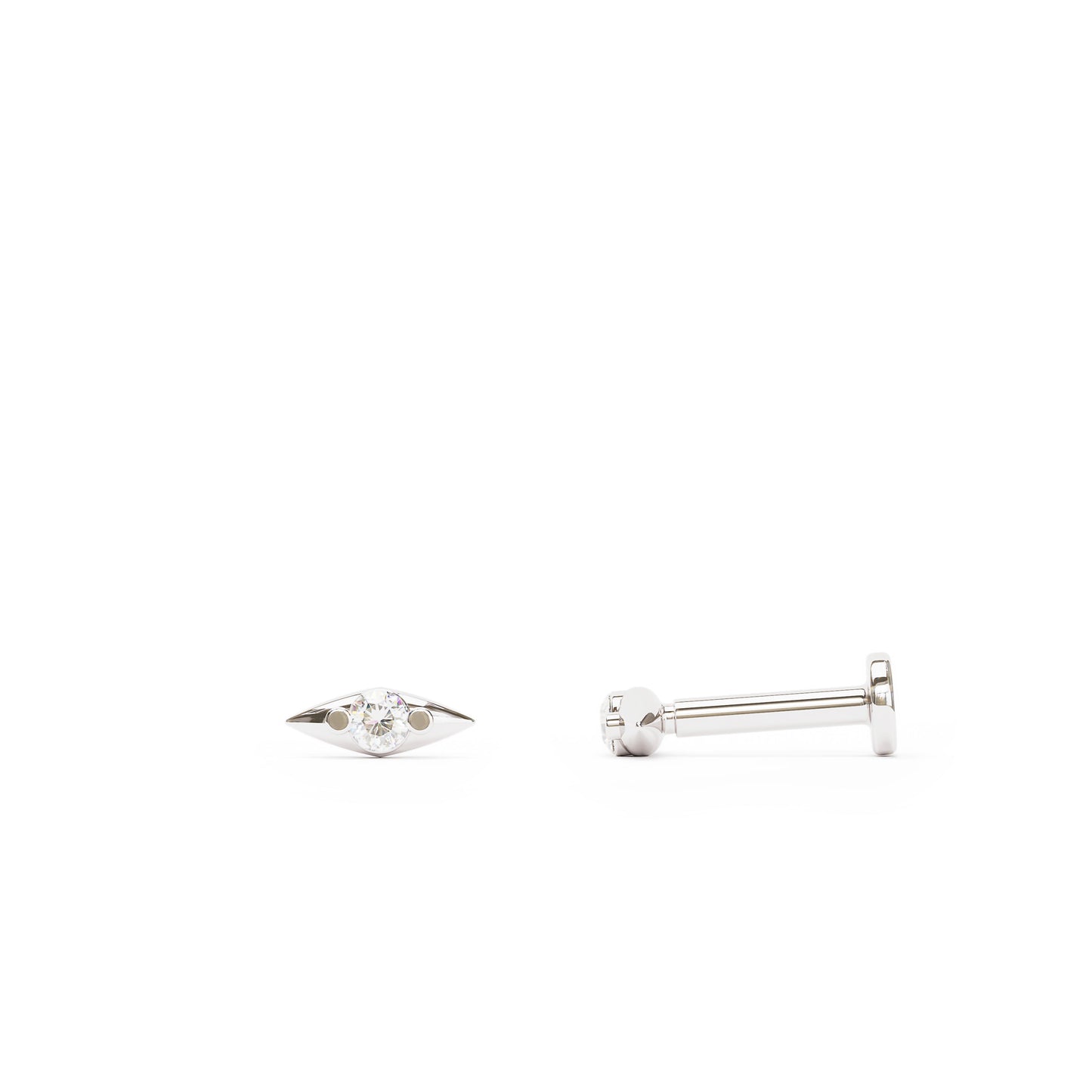 Tiny 14K Gold Minimalist Diamond Stud