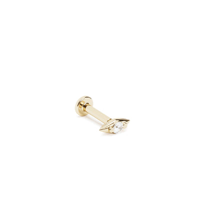 Tiny 14K Gold Minimalist Diamond Stud